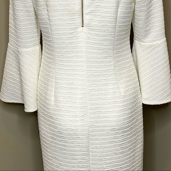 Liz Claiborne NWT ivory bell sleeve dress size 4 - Picture 15 of 16